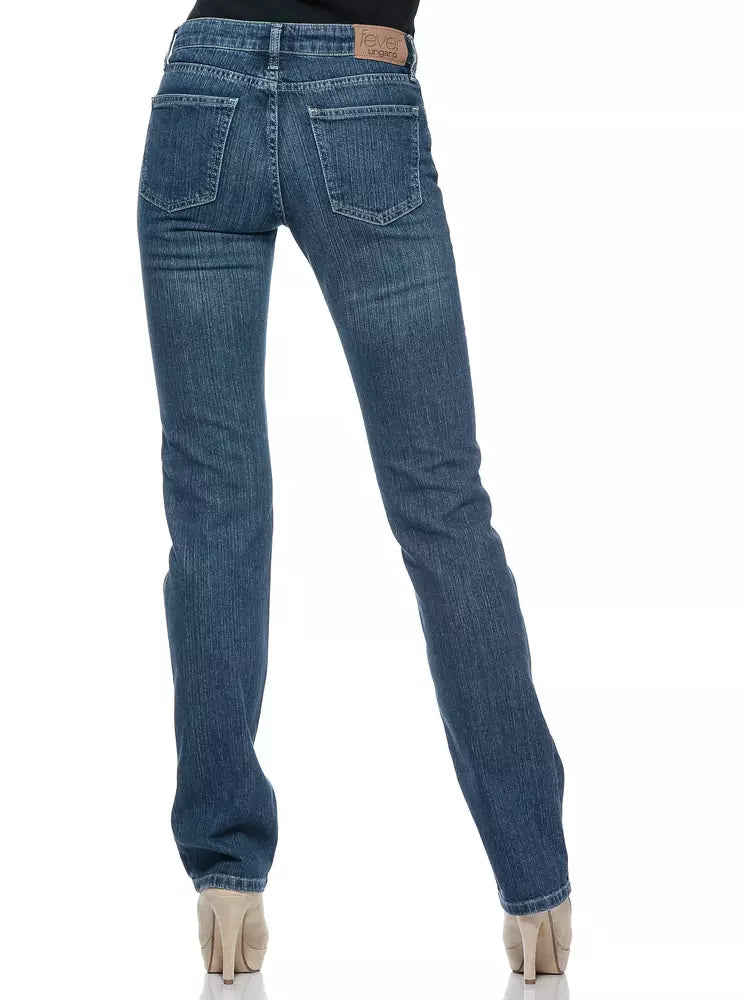 Blue Cotton Women Jeans