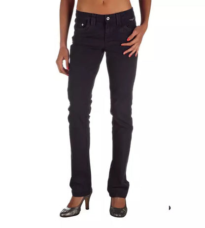 Blue Cotton Women Pant