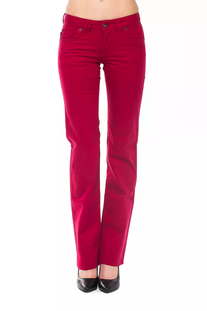 Red Cotton Women Pants