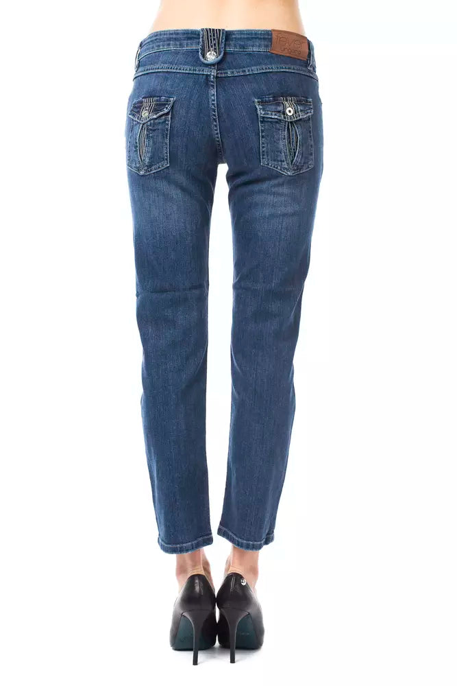 Light Blue Cotton Women Jeans