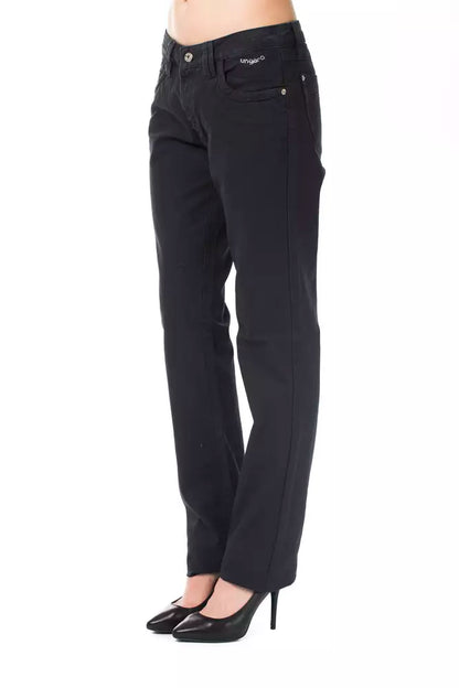 Blue Cotton Women Pant