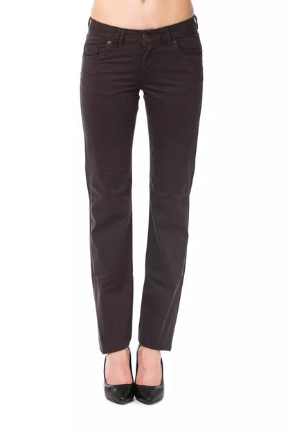 Brown Cotton Women Pants