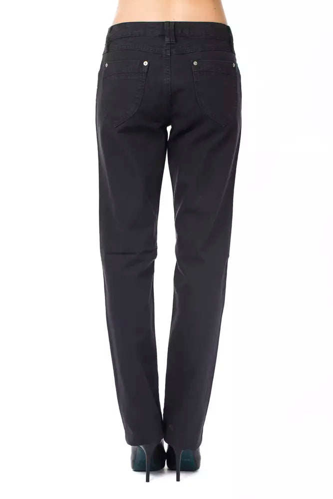 Blue Cotton Women Pant