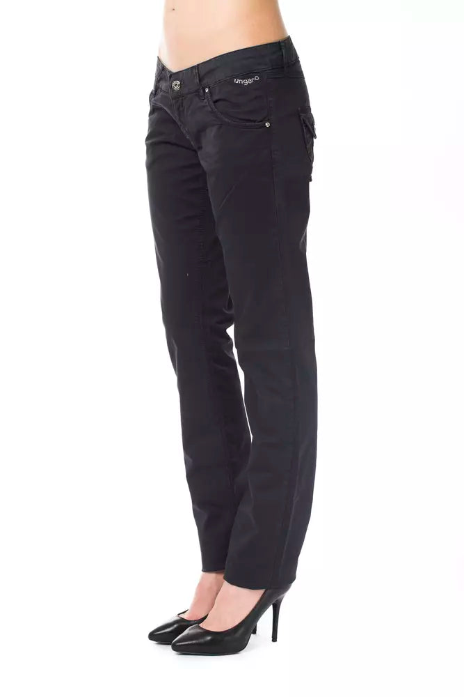 Blue Cotton Women's Pant