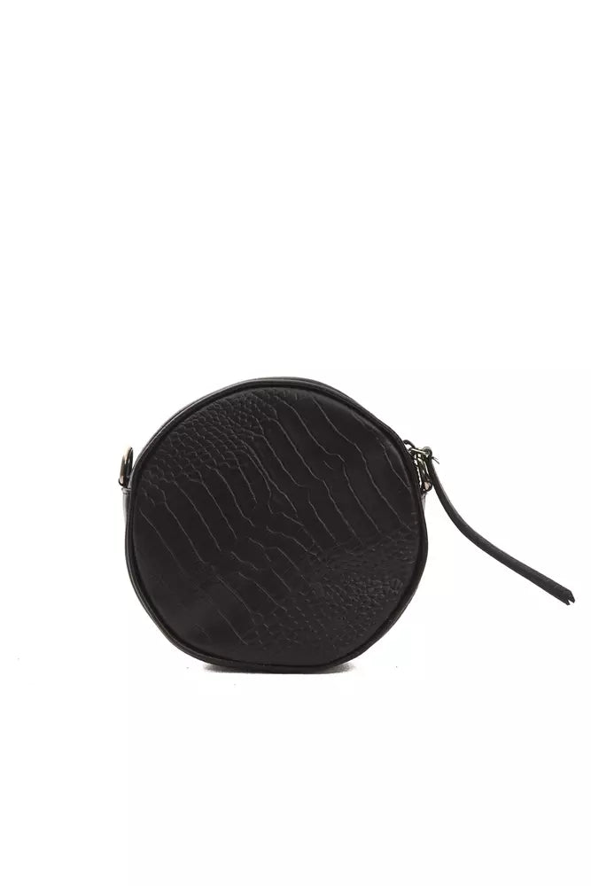 "Black Leather Women Crossbody Bag"