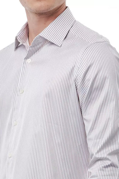 White Cotton Mens Shirt