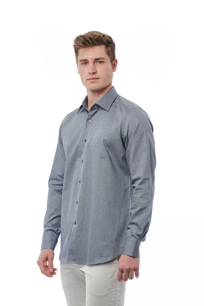 Black Cotton Men Shirt