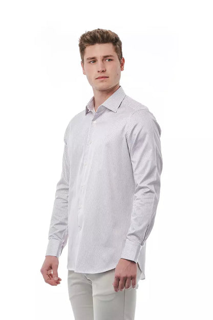 White Cotton Mens Shirt