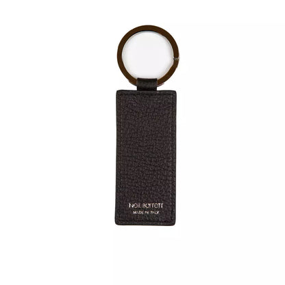 Black Leather Men Keychain