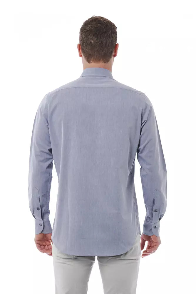 Gray Cotton Men Shirt