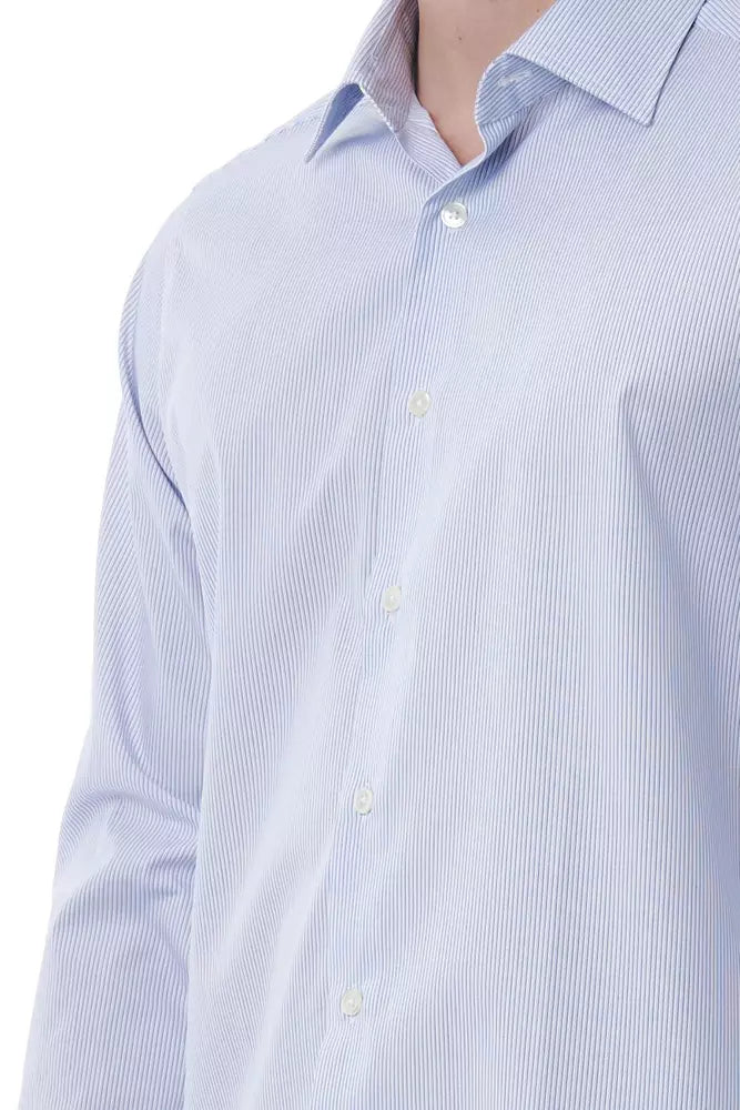 Light Blue Cotton Men Shirt