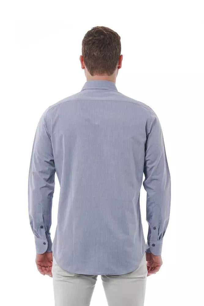 Gray Cotton Men Shirt