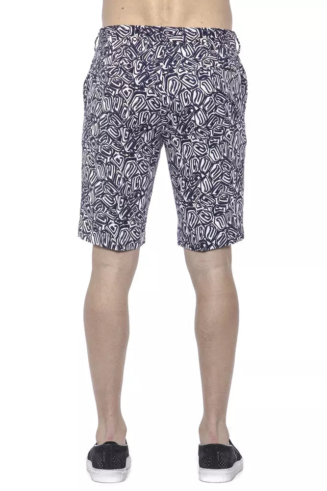 Blue Cotton Men Short