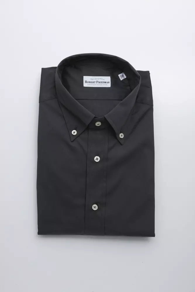 Gray Cotton Men Shirt