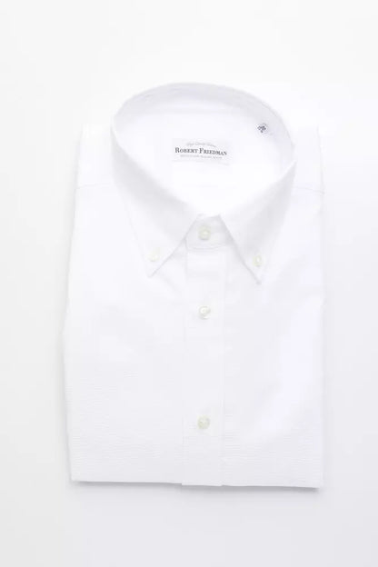 White Cotton Men Shirt