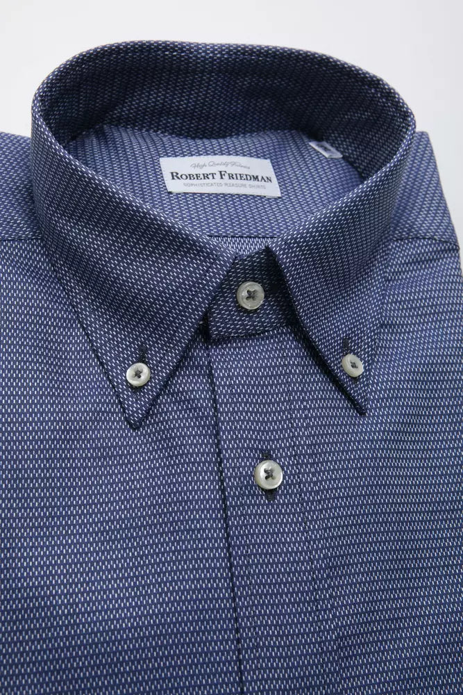 Blue Cotton Men Shirt