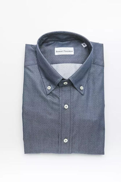 Blue Cotton Men's Shirt