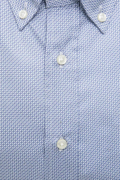 Light Blue Cotton Men Shirt