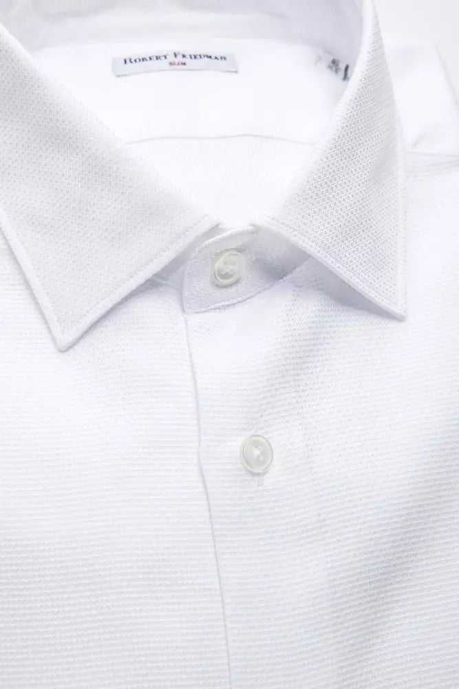 White Cotton Men Shirt