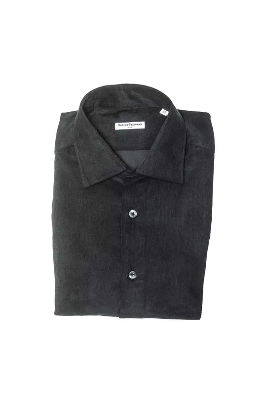 Black Cotton Men's Shirt