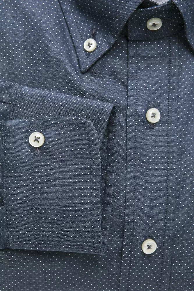 Blue Cotton Men's Shirt