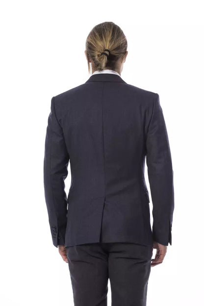 Blue Wool Men Blazer