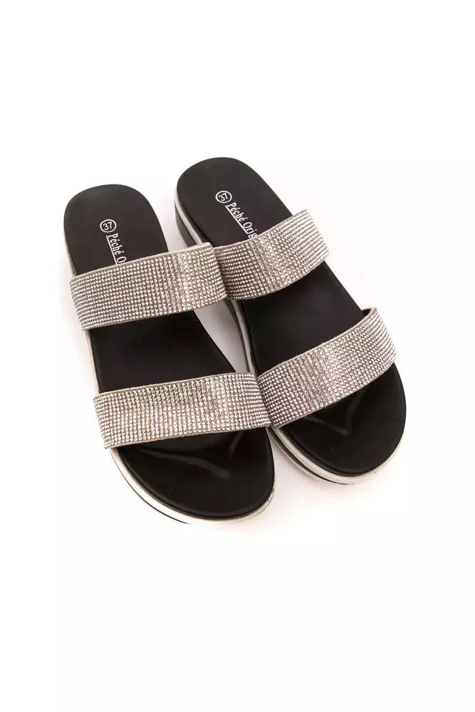 Silver Polyethylene Women Sandal