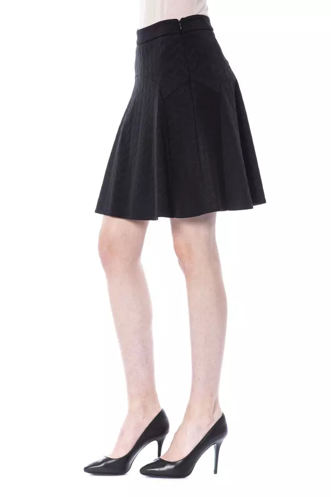 Black Polyester Women Skirt