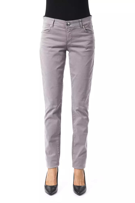 Gray Cotton Women Pant