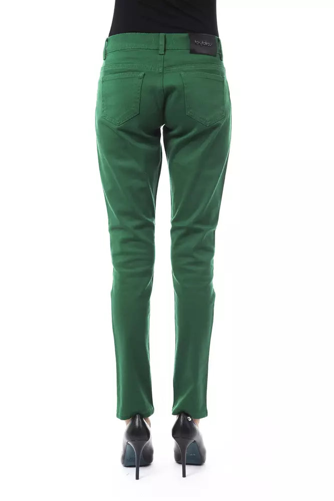 Green Cotton Women Pants