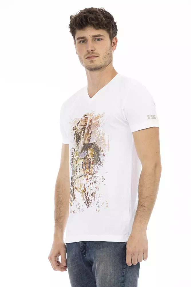 White Cotton Men's T-Shirt