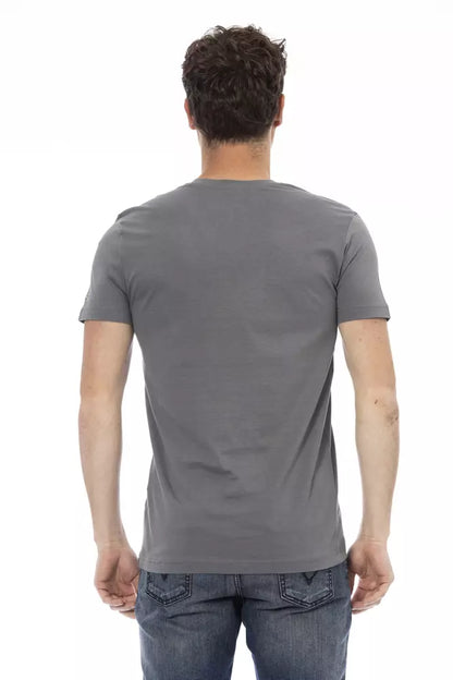 Gray Cotton Men's T-Shirt