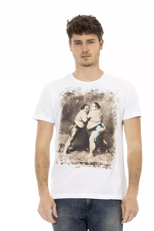 White Cotton Men T-Shirt