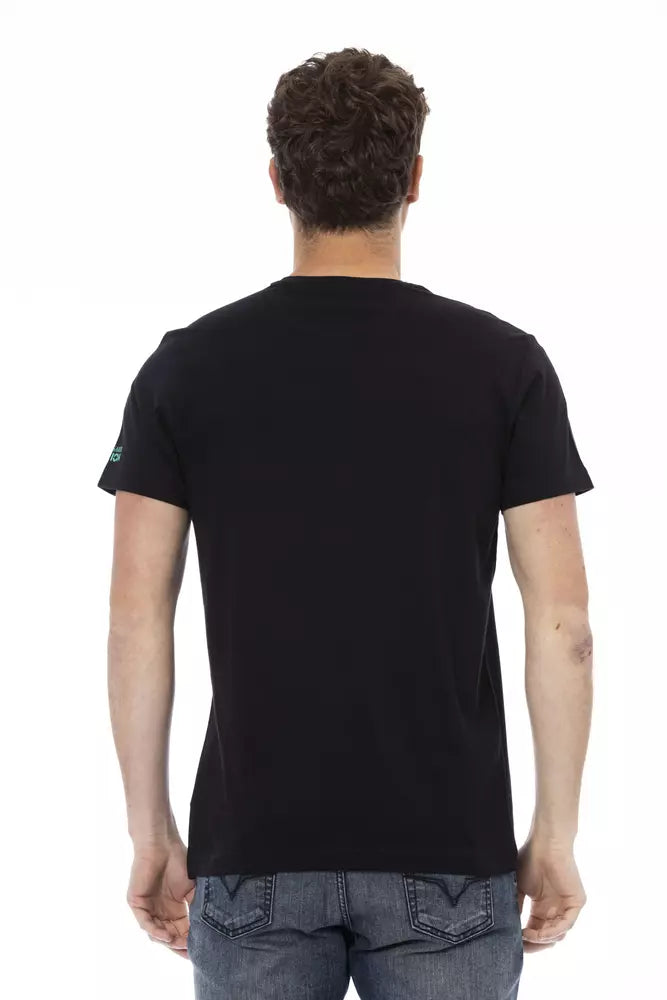 Black Cotton Men's T-Shirt