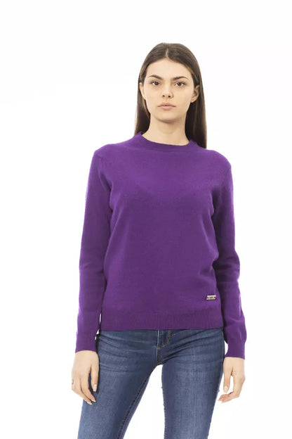 Purple Wool Women Sweater