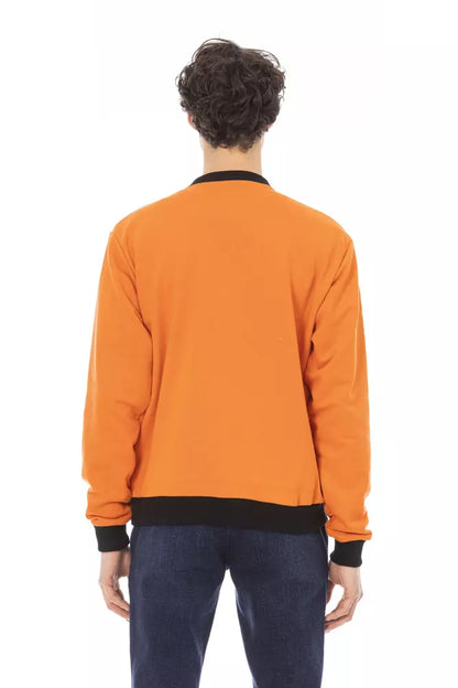 Orange Cotton Men's Sweater