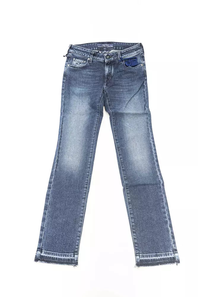 Blue Cotton Women Jeans