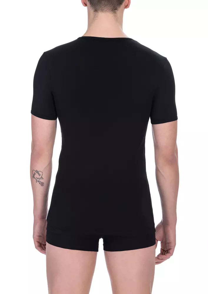 "Black Cotton Men T-Shirt"