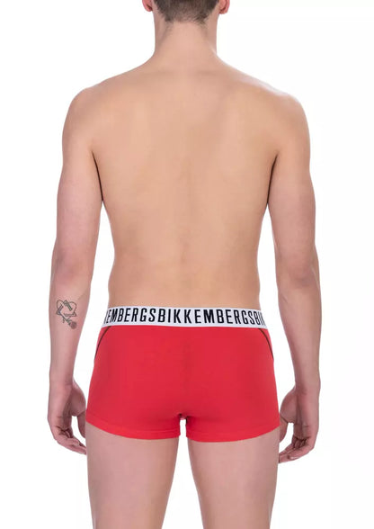 Red Cotton Men Underwear Trunk Twin Pack