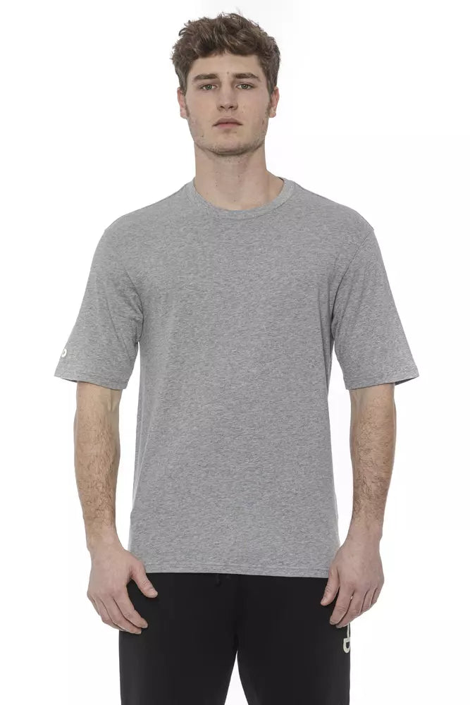 Gray Cotton Men T-Shirt