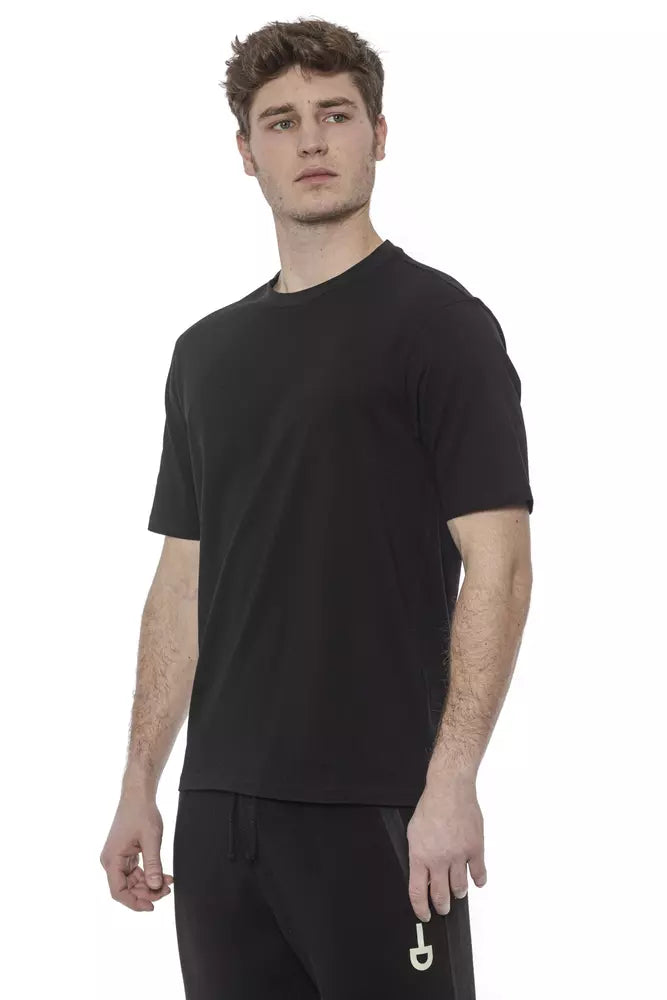 Black Cotton Men T-Shirt