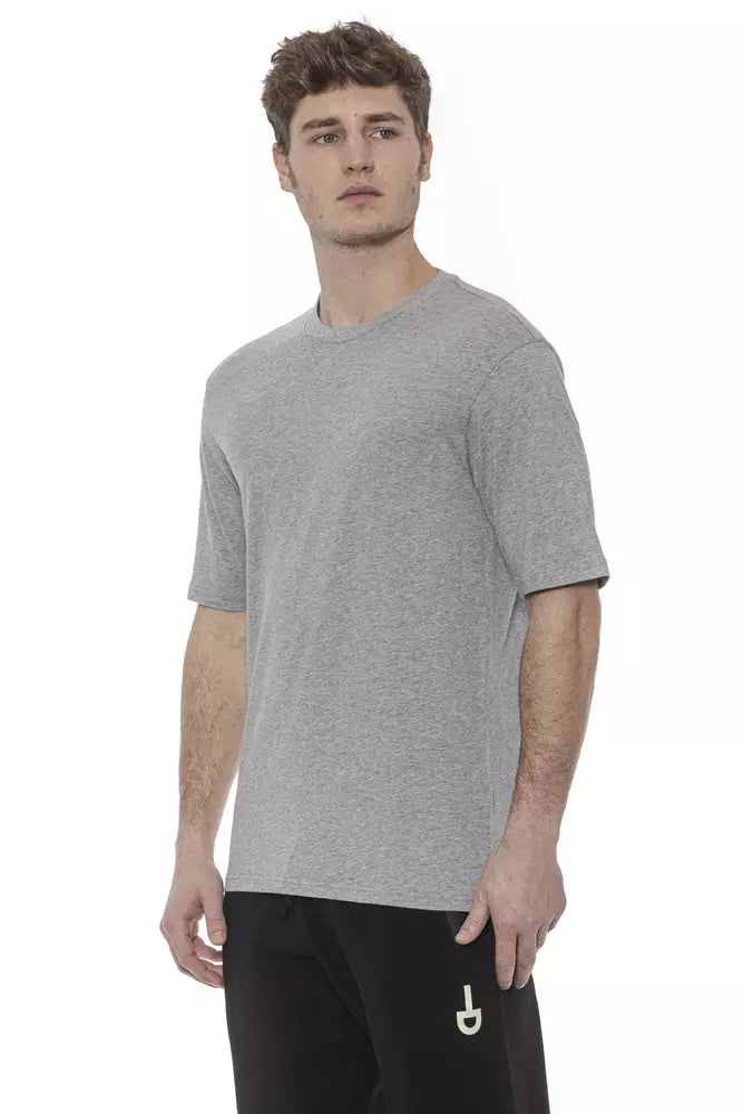 Gray Cotton Men T-Shirt