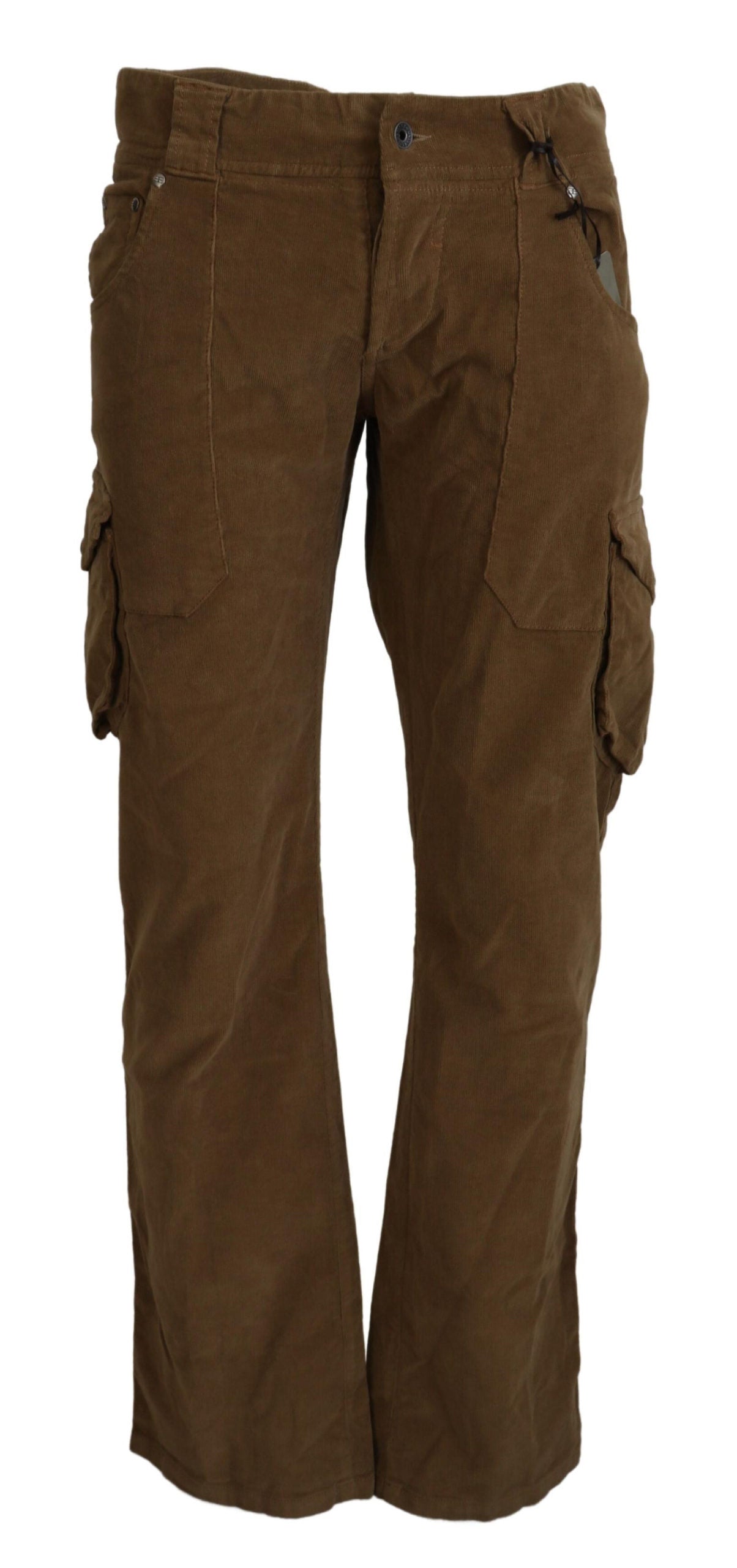 Chic Brown Corduroy Cargo Pants