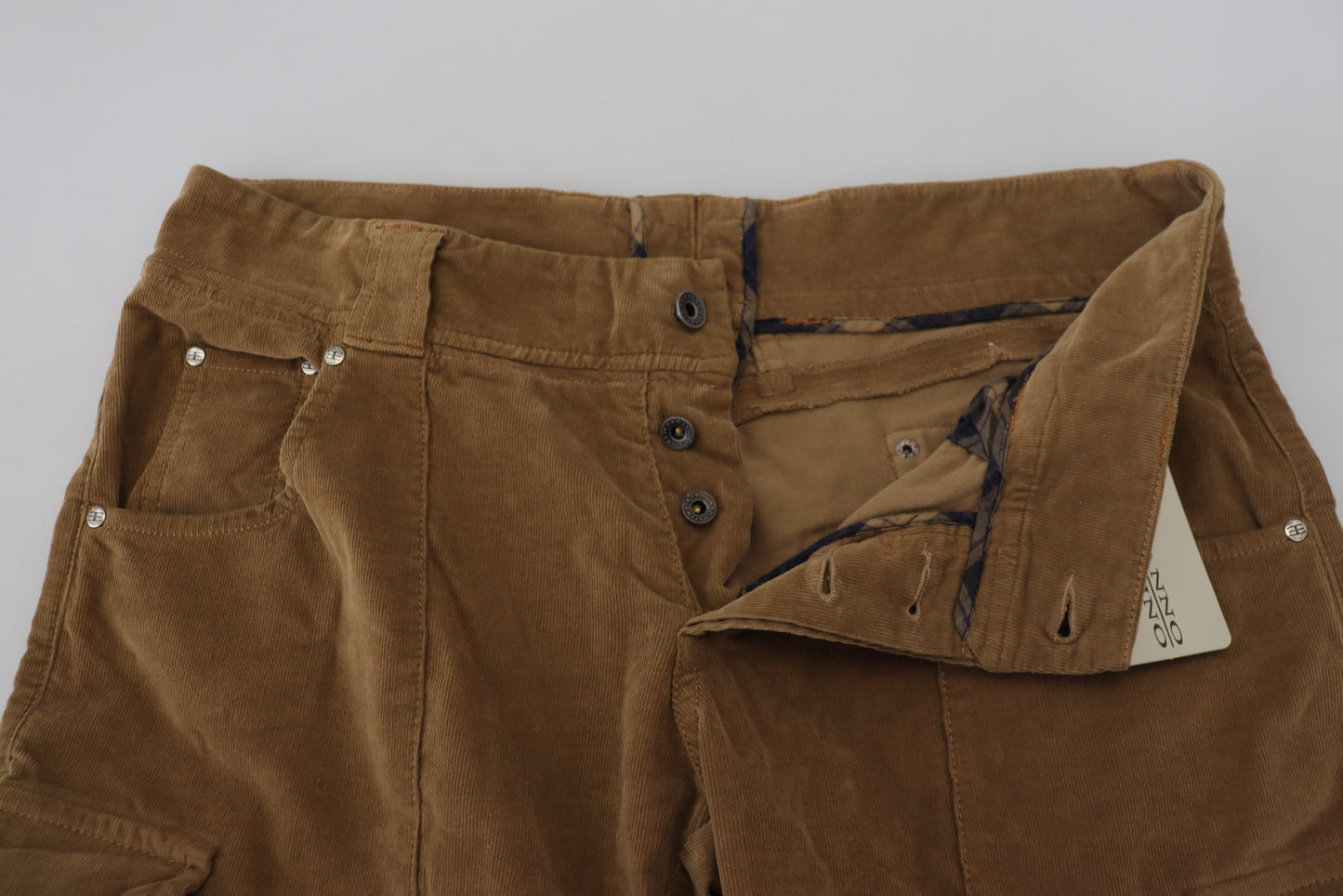 Chic Brown Corduroy Cargo Pants