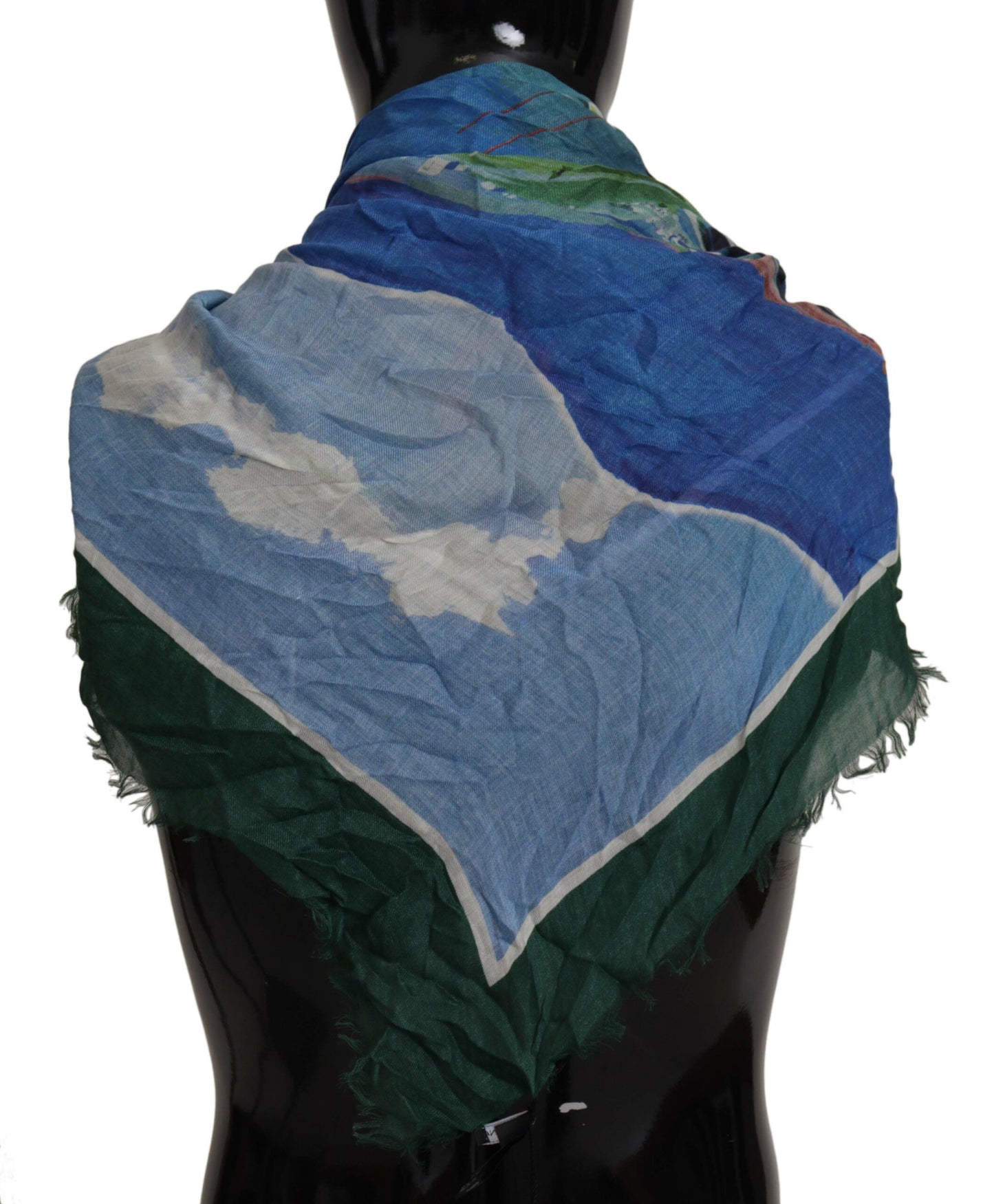 Elegant Multicolor Silk Blend Square Scarf