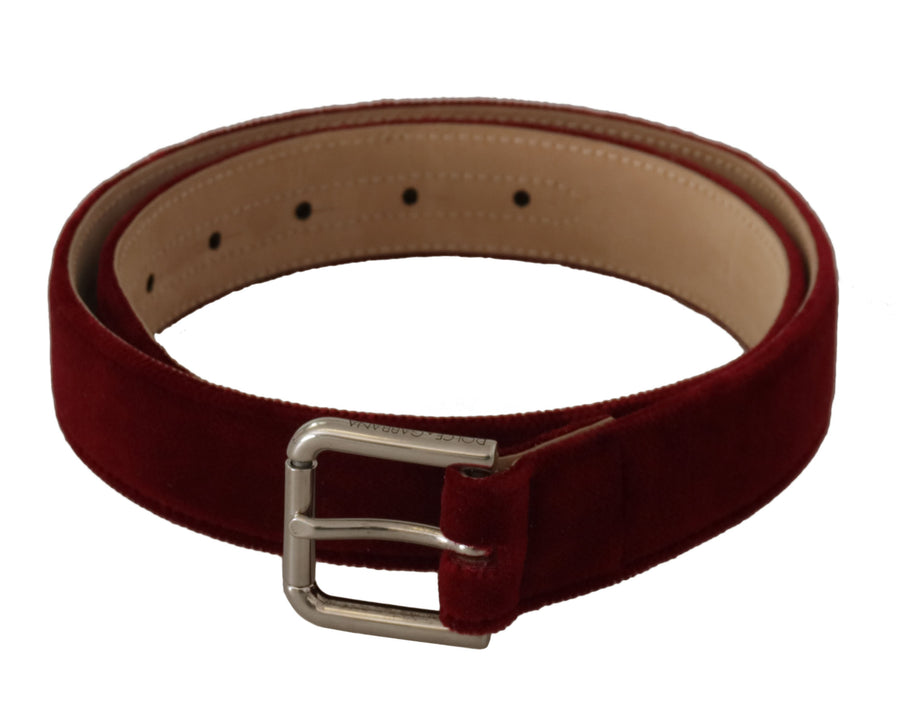 Elegant Velvet Logo Engraved Belt