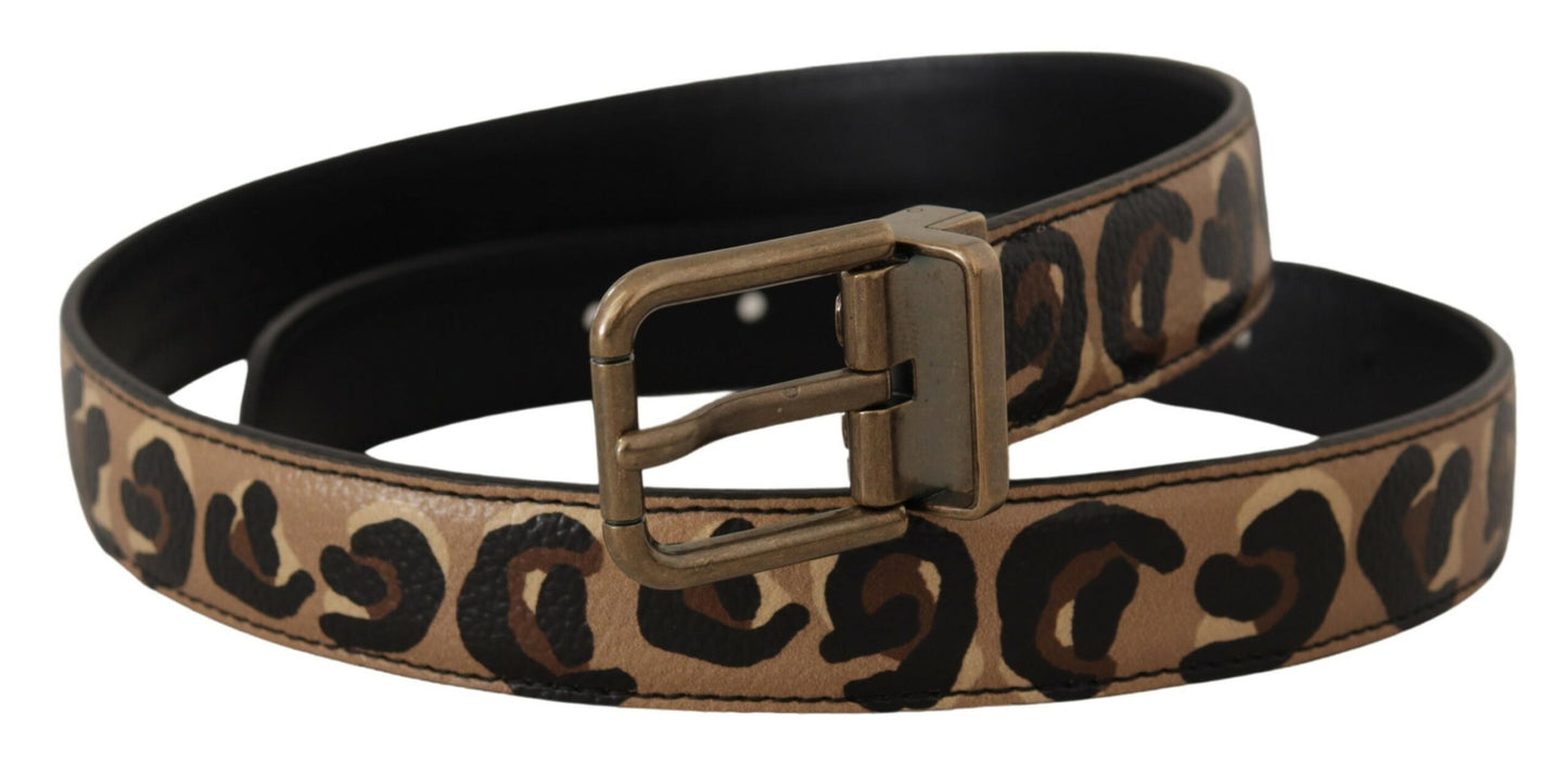 Chic Engraved Logo Leather Belt