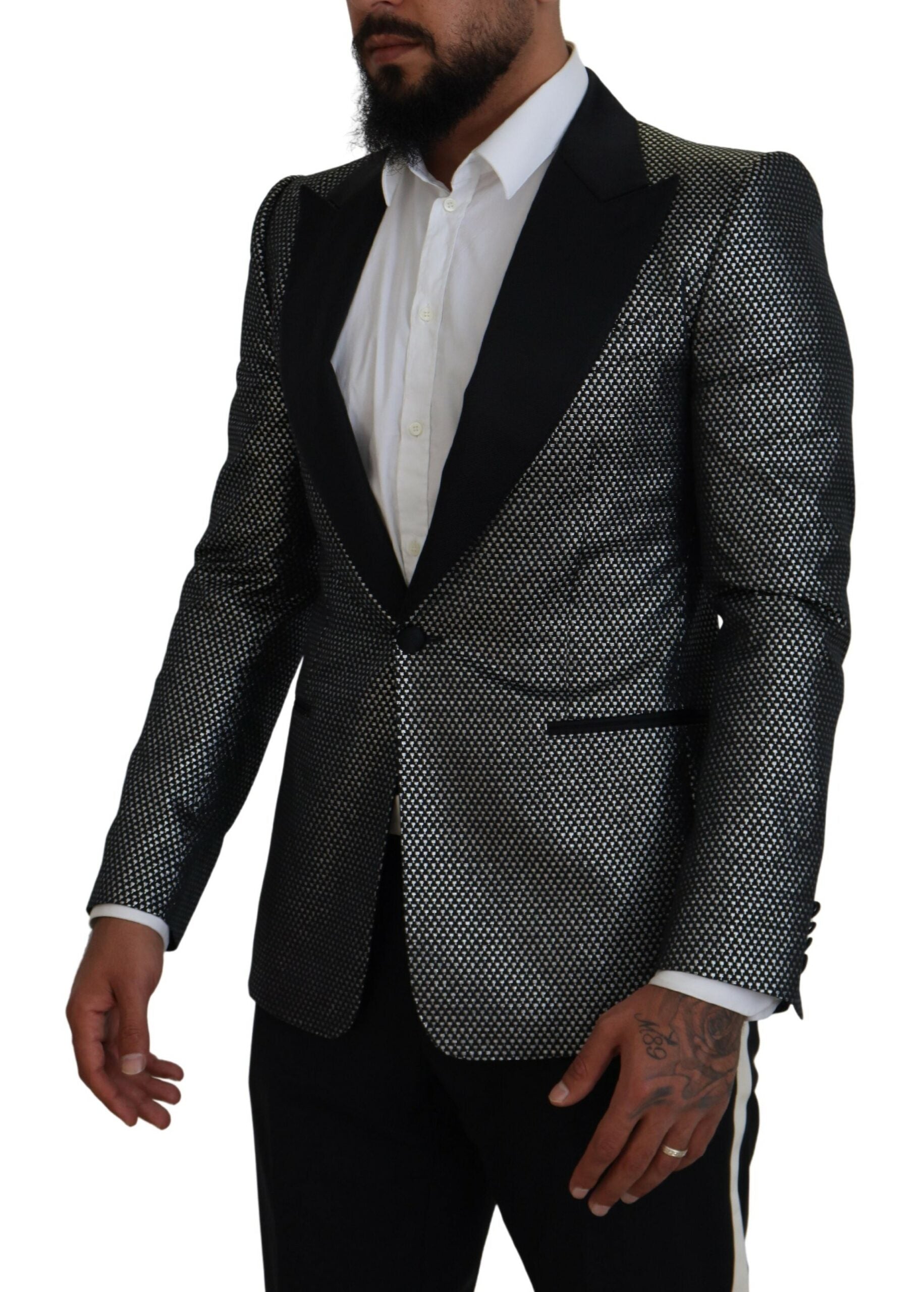 Elegant Jacquard Single Breasted Blazer