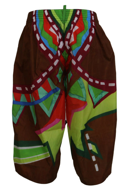 Exclusive Multicolor Printed Swim Shorts