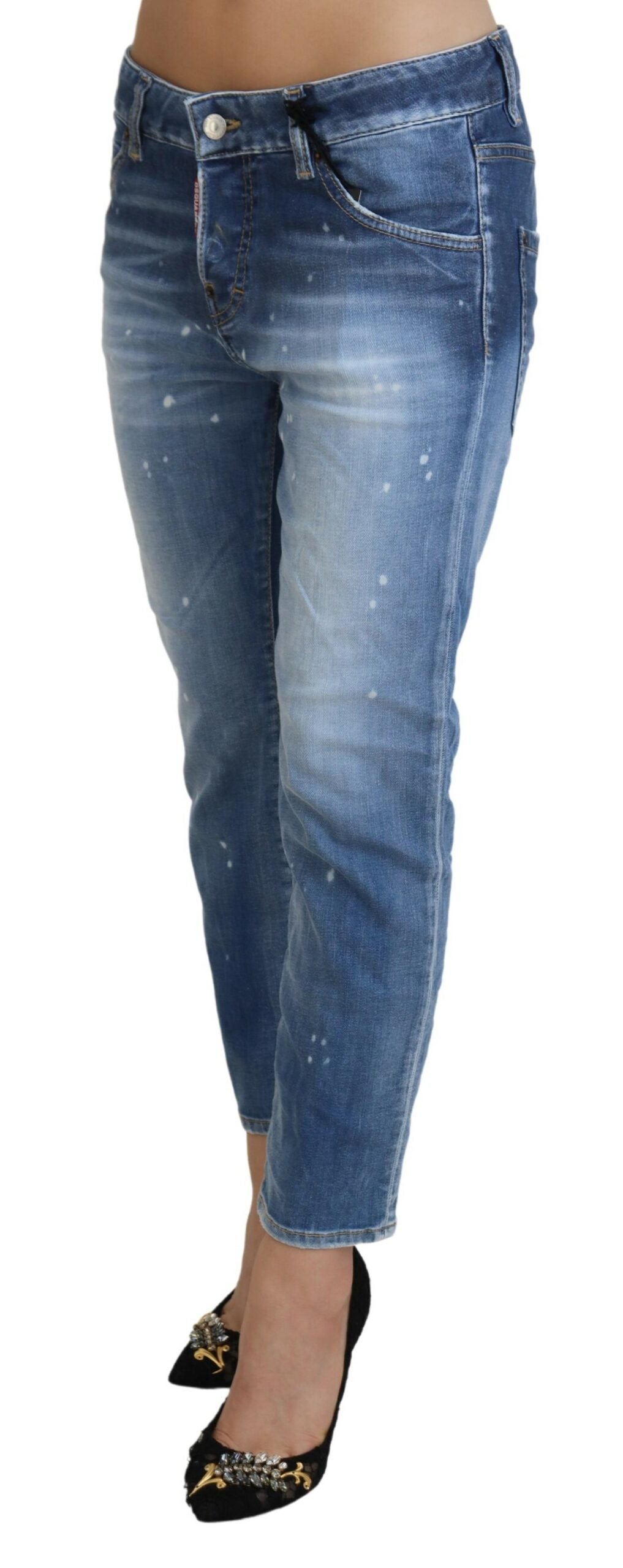 Chic Cropped Blue Denim - Elevate Your Casual Look